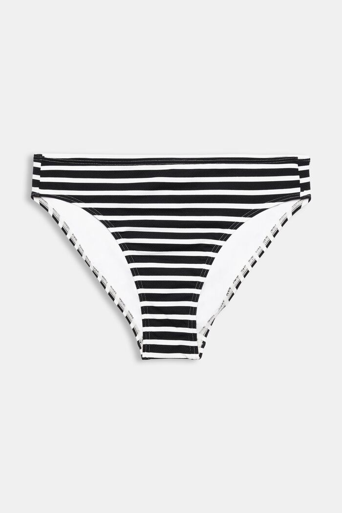 Bikini-Slip mit Streifenmuster, BLACK, detail image number 3