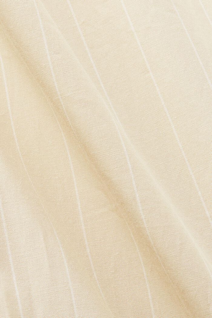 Hemdblusenkleid mit Nadelstreifen, 100 % Baumwolle, BEIGE, detail image number 5