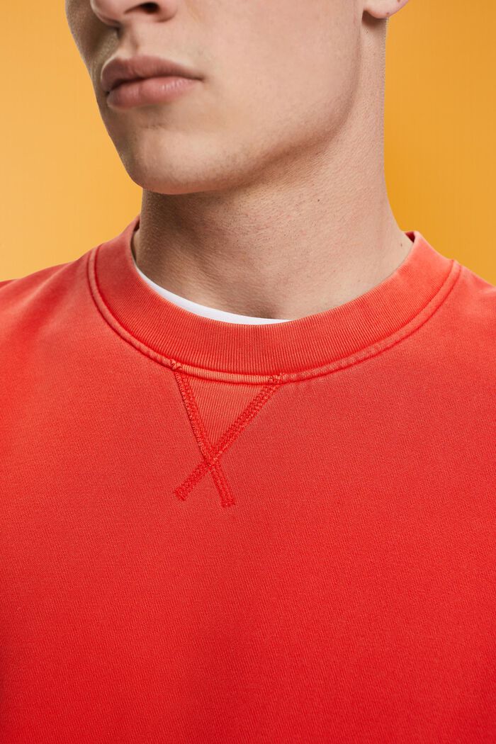 Unifarbenes Sweatshirt im Regular Fit, RED, detail image number 2