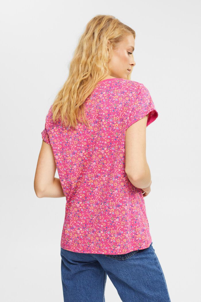 Shirt mit Blumen-Print, NEW PINK FUCHSIA, detail image number 3