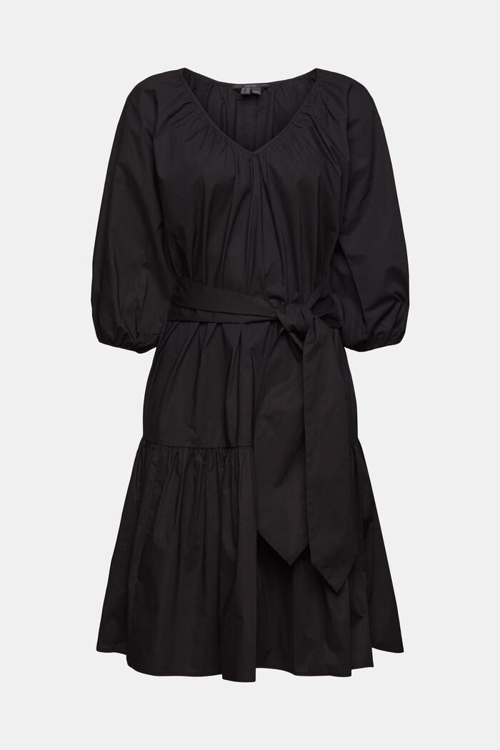 Kleid mit breitem Bindegürtel, BLACK, detail image number 5