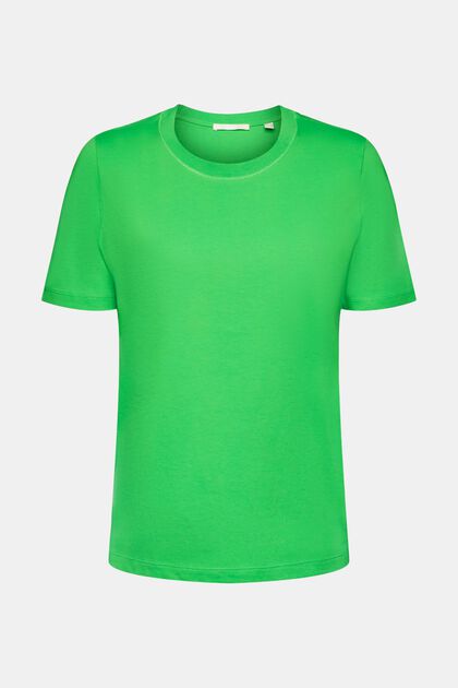 Unifarbenes T-Shirt, GREEN, overview