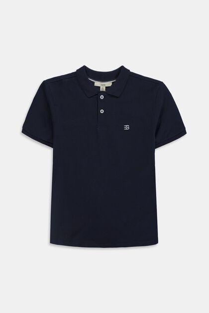 Basic Piqué-Polo aus 100% Baumwolle, NAVY, overview
