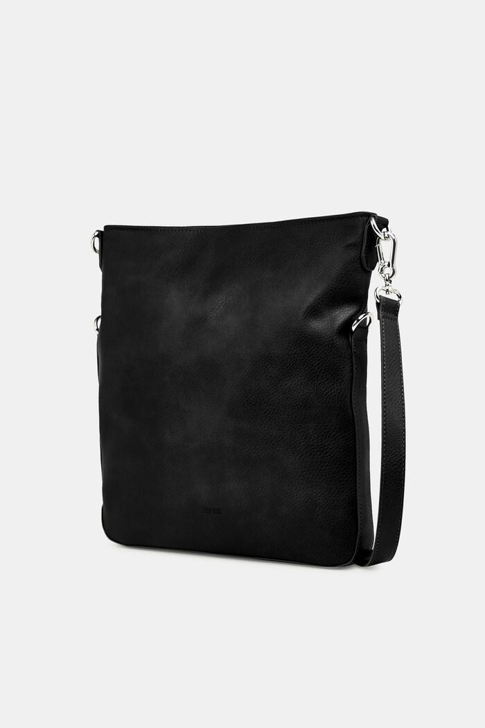 Flap Over-Bag in Lederoptik, BLACK, detail image number 1
