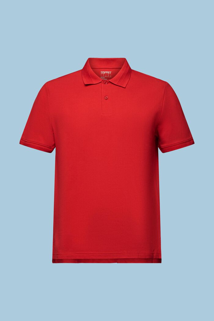 Poloshirt aus Baumwoll-Piqué, DARK RED, detail image number 7