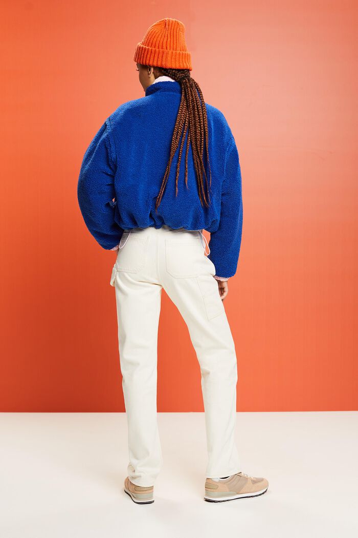 Jeans mit gerader Passform und hohem Bund, OFF WHITE, detail image number 3