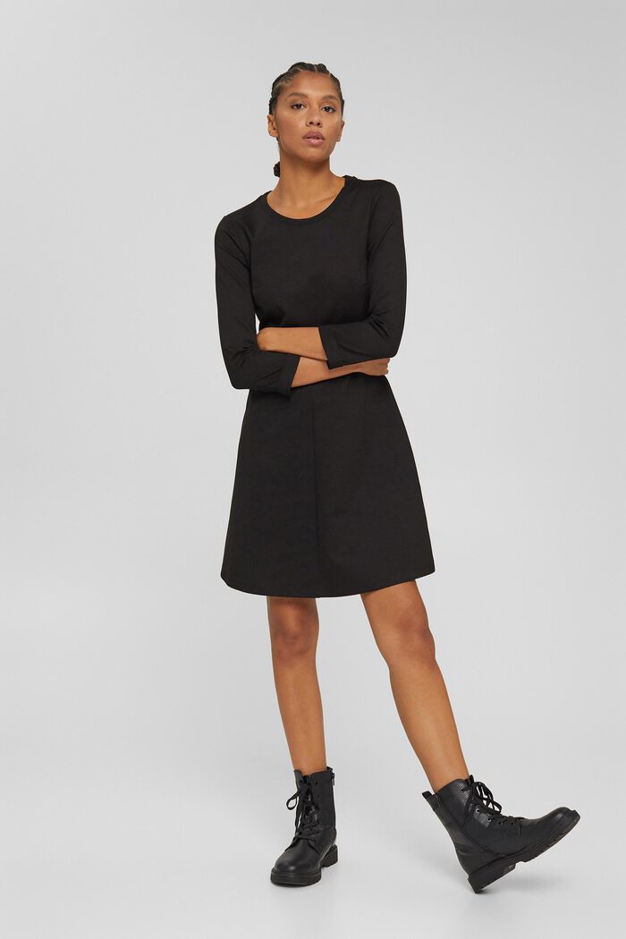 Jerseykleid mit LENZING™ ECOVERO™, BLACK, detail image number 6