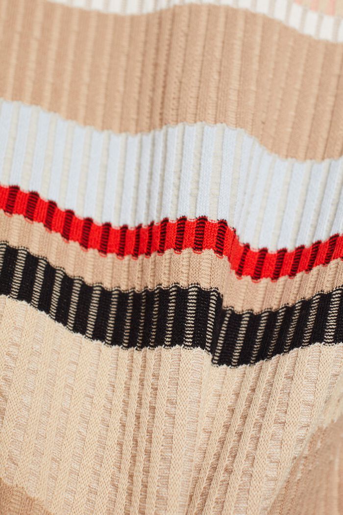 Stehkragen-Pullover mit Muster, TAUPE, detail image number 6