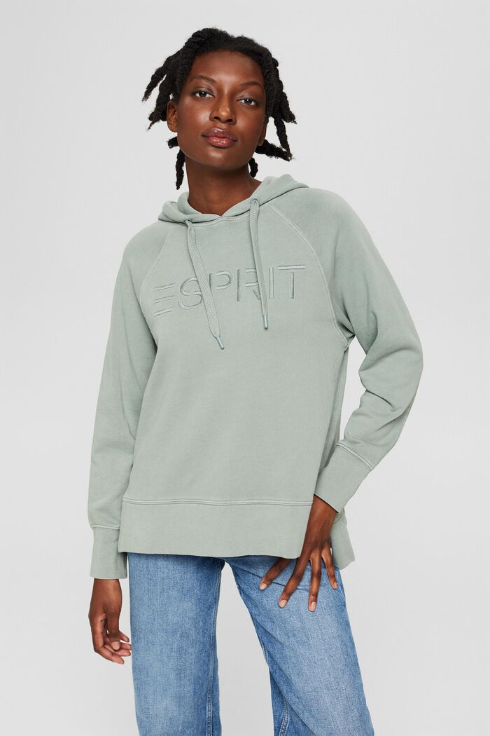 Women Sweatshirts & -jacken | Hoodie mit Logo-Stickerei, Organic Cotton - AN67676