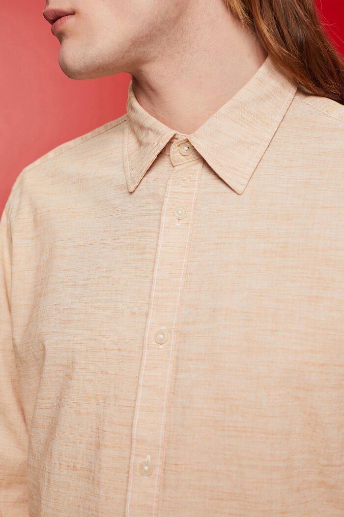 Gestreiftes Hemd aus nachhaltiger Baumwolle, CARAMEL, detail image number 2