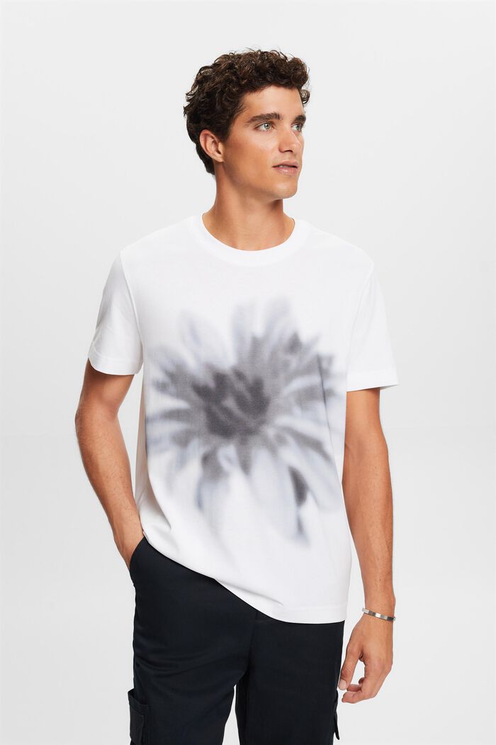 T-Shirt aus Pima-Baumwolle, WHITE, detail image number 1