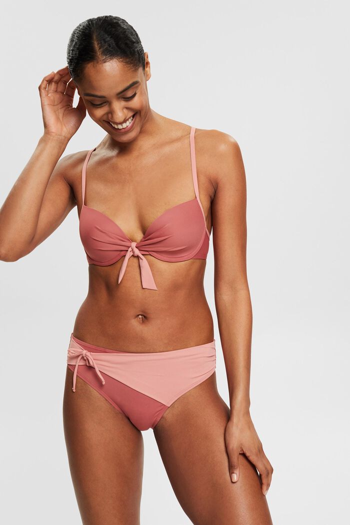 Women Bikini-Oberteile | Recycelt: wattiertes Bügel-Top mit Knoten - PQ49542