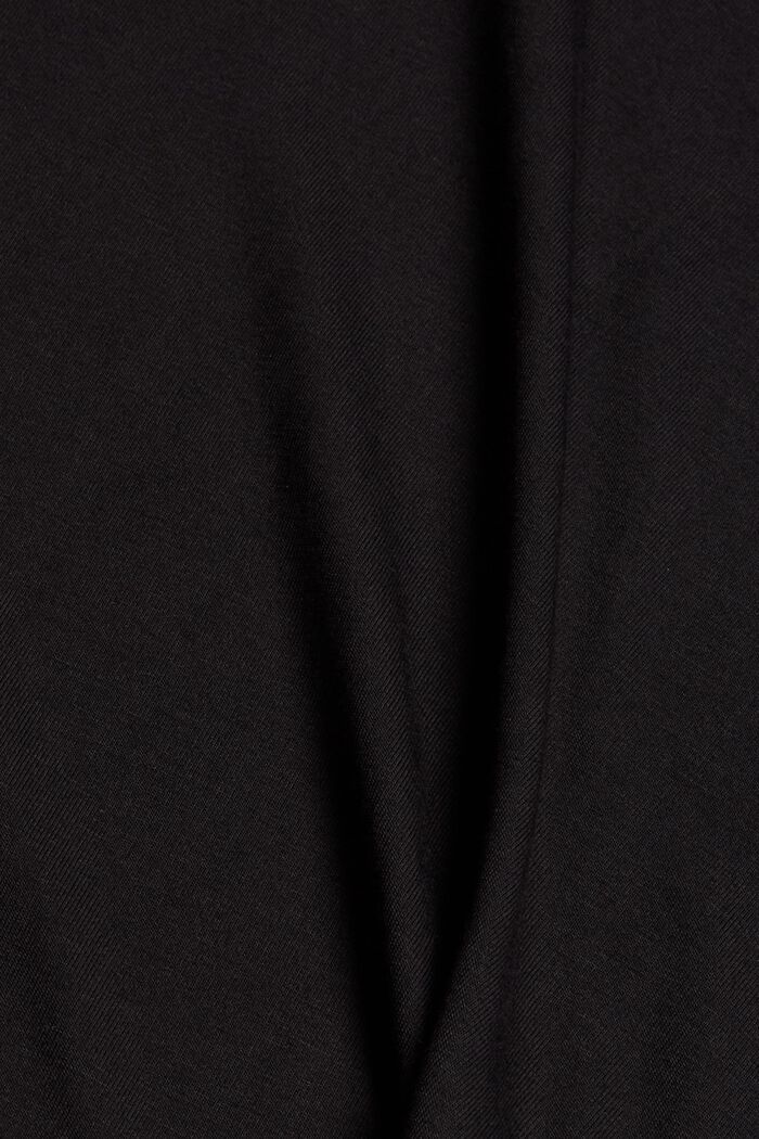 Pyjama-Shirt mit Spitze, LENZING™ ECOVERO™, BLACK, detail image number 4