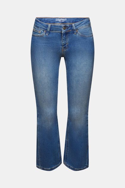 Tiefsitzende Jeans mit ausgestelltem Cropped-Bein