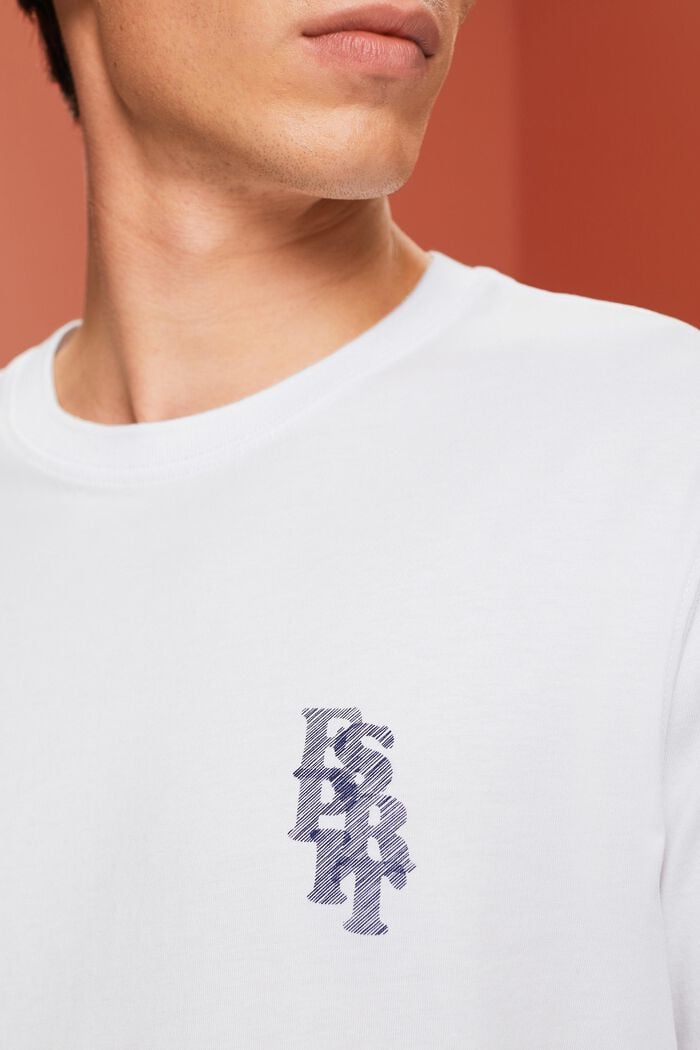 T-Shirt mit Logo, 100 % Baumwolle, WHITE, detail image number 2