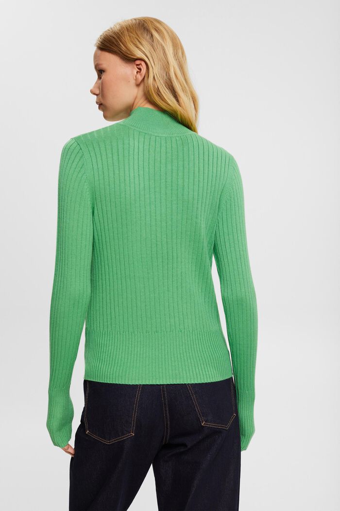 Rippstrick-Pullover, GREEN, detail image number 3