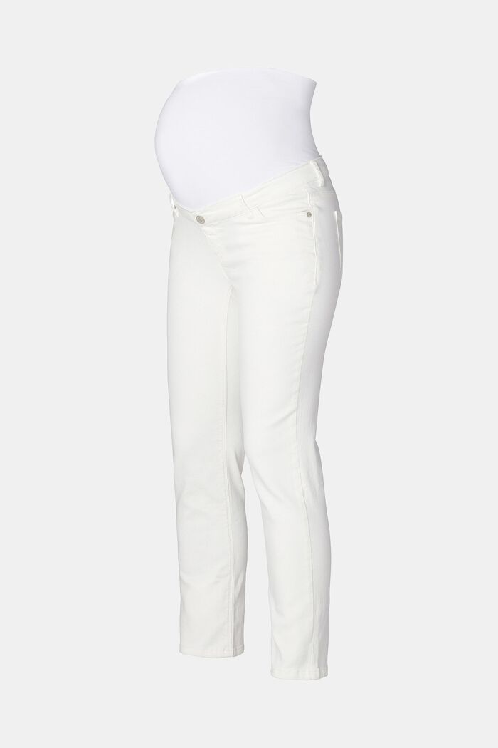 Stretch-Jeans mit Überbauchbund, OFF WHITE, detail image number 5