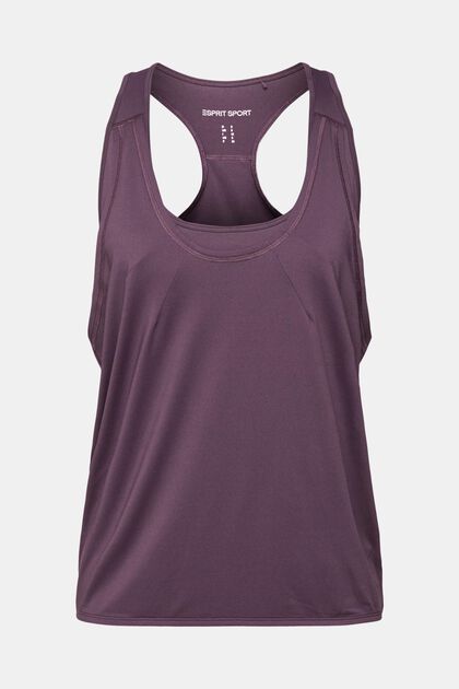 Active Shirt mit E-DRY, AUBERGINE, overview