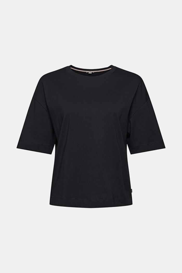 T-Shirt aus Organic Cotton, BLACK, overview