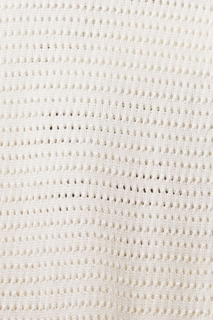 Kurzärmeliger Mesh-Pullover, OFF WHITE, detail image number 5