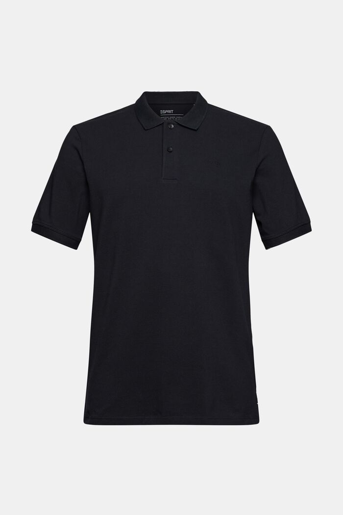 Piqué-Poloshirt aus Pima Baumwolle, BLACK, detail image number 5