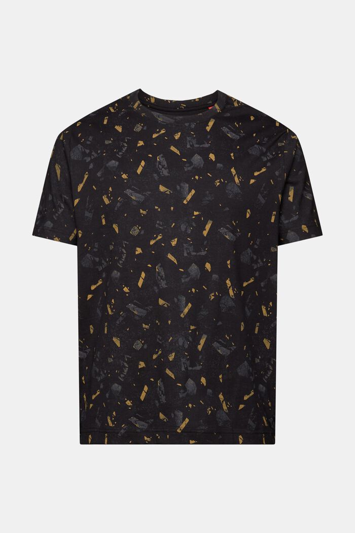 Baumwoll-T-Shirt mit Allover-Print, BLACK, detail image number 6