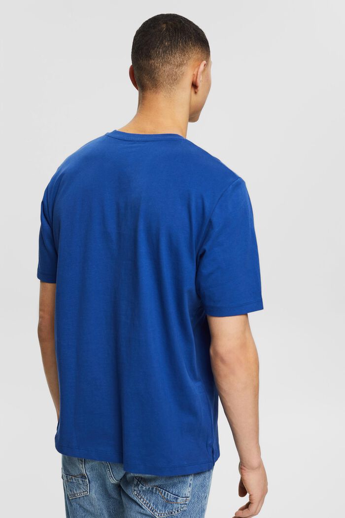 Jersey-T-Shirt mit Logo-Stickerei, BRIGHT BLUE, detail image number 3