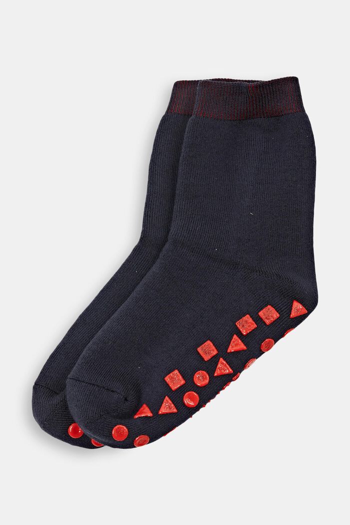 Anti-Rutsch-Socken aus Bio-Baumwoll-Mix, MARINE, detail image number 0
