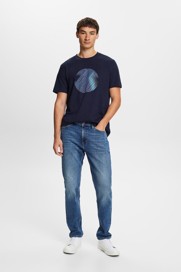 T-Shirt mit Print vorne, 100 % Baumwolle, NAVY, detail image number 4