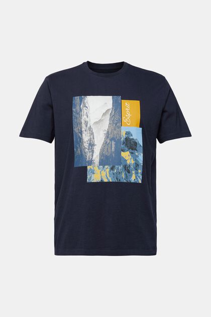 T-Shirt mit Print, NAVY, overview