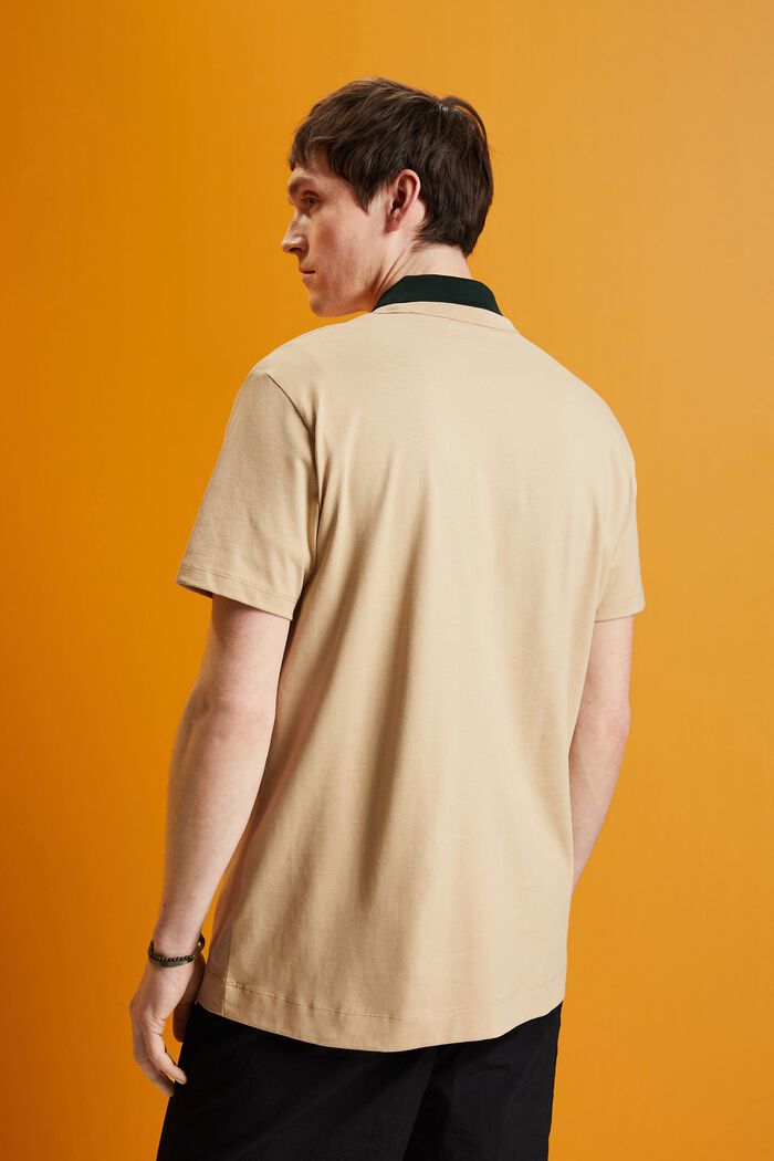Rundhals-T-Shirt, 100 % Baumwolle, SAND, detail image number 3