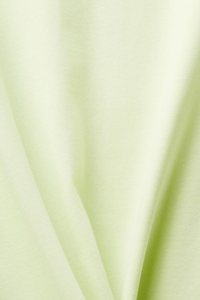 Jersey-T-Shirt mit V-Ausschnitt, PASTEL GREEN, detail image number 4
