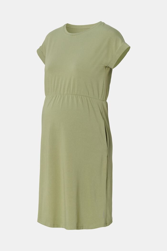 Jersey-Kleid aus Bio-Baumwolle, REAL OLIVE, detail image number 4