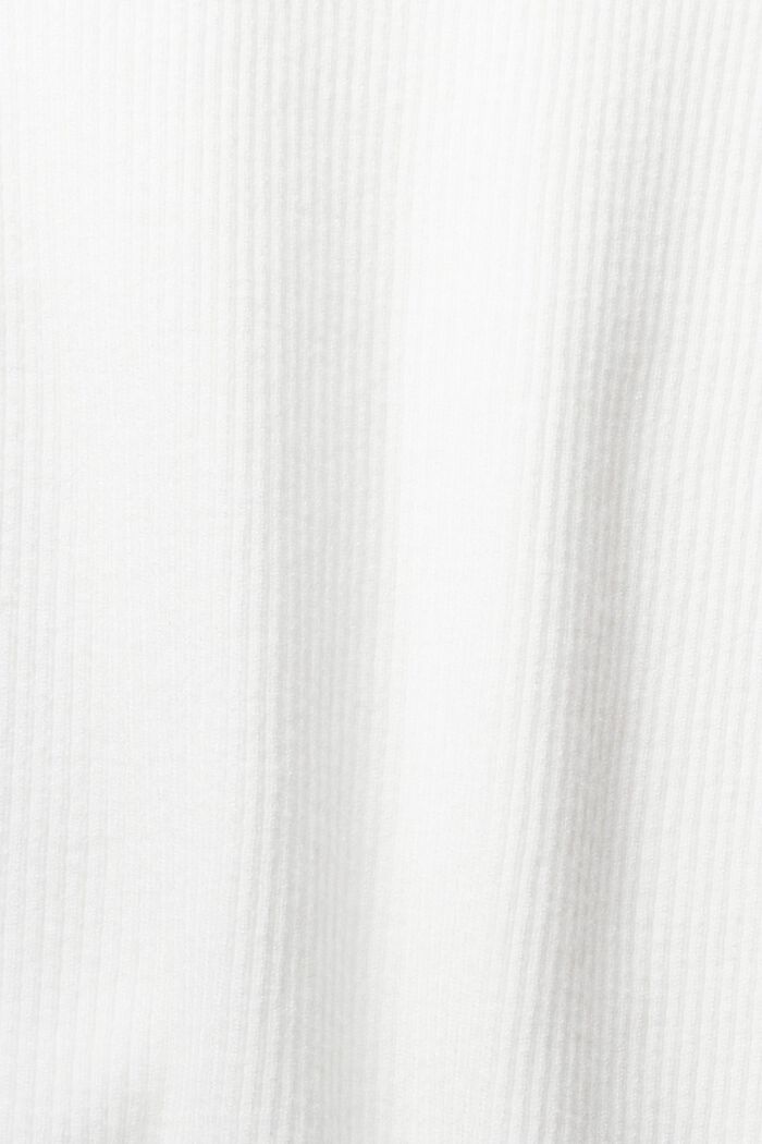 Gerippter Viskosepullover mit Rollkragen, OFF WHITE, detail image number 5