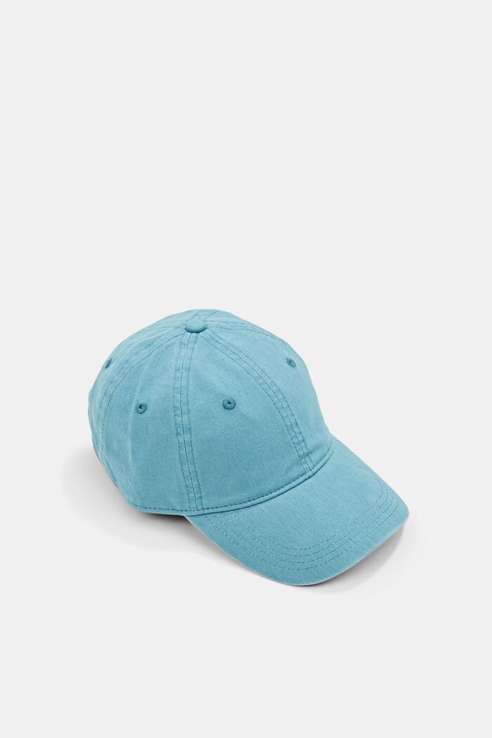 Baseball Cap aus Baumwolle, TURQUOISE, overview