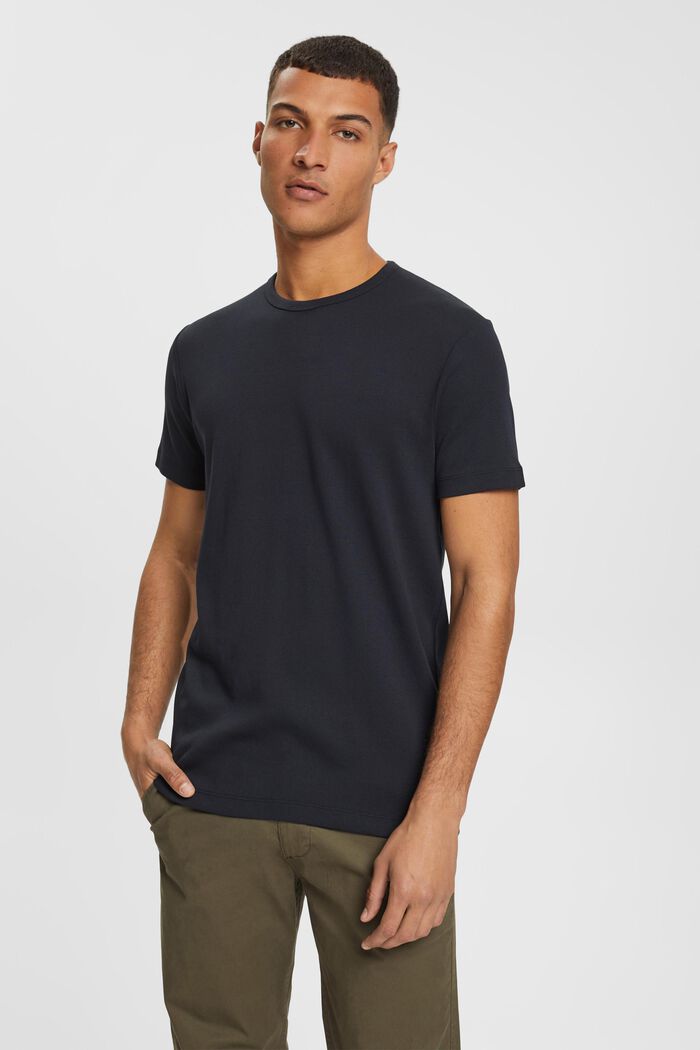 Jersey-T-Shirt in Slim Fit, BLACK, detail image number 1