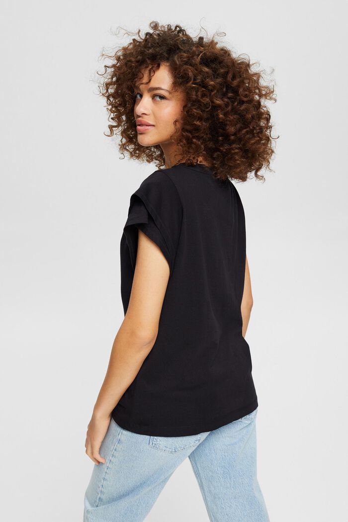 T-Shirt aus 100% Organic Cotton, BLACK, detail image number 3