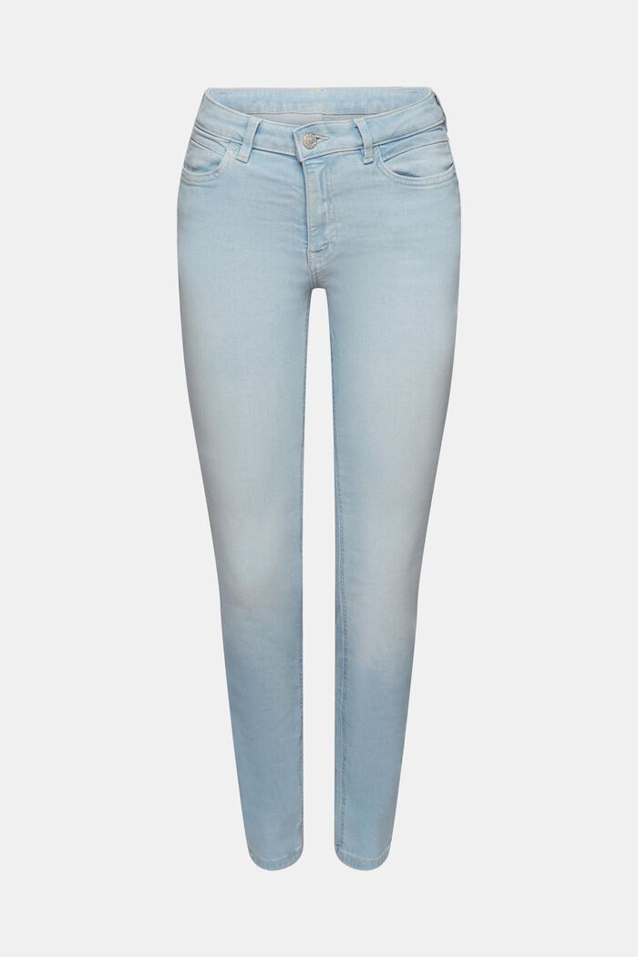 Mid-Rise-Stretchjeans in schmaler Passform, BLUE BLEACHED, detail image number 7