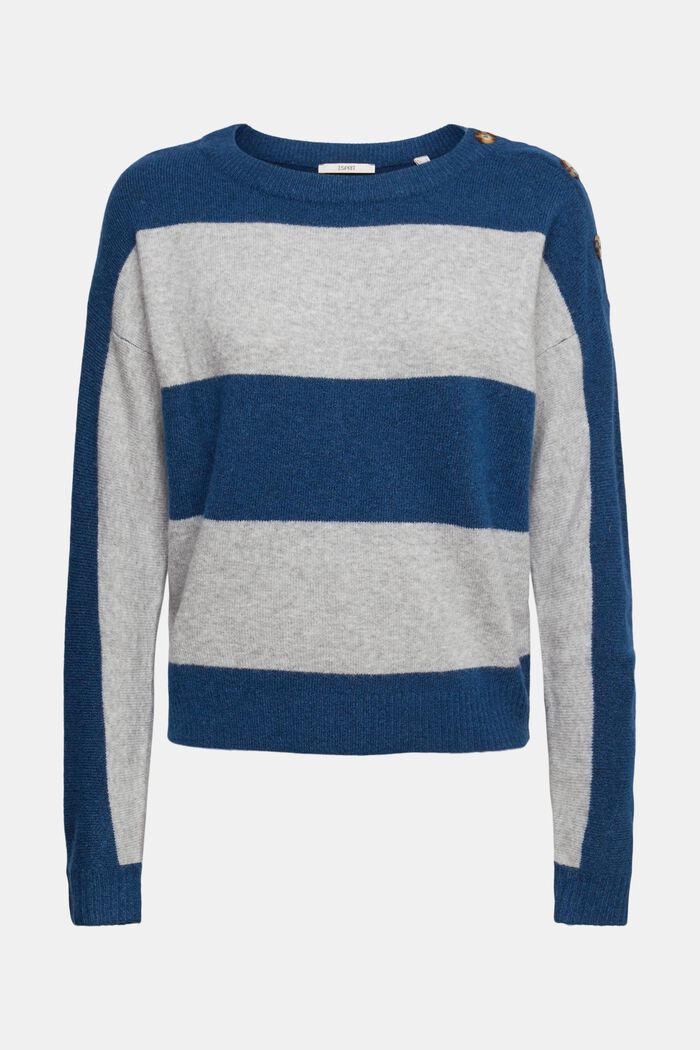Mit Wolle: Pullover, PETROL BLUE, detail image number 6