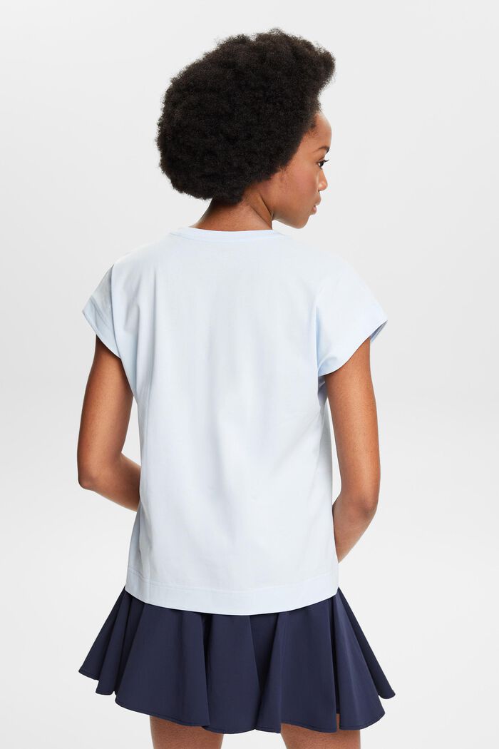 V-Neck-T-Shirt aus merzerisierter Pima-Baumwolle, PASTEL BLUE, detail image number 2