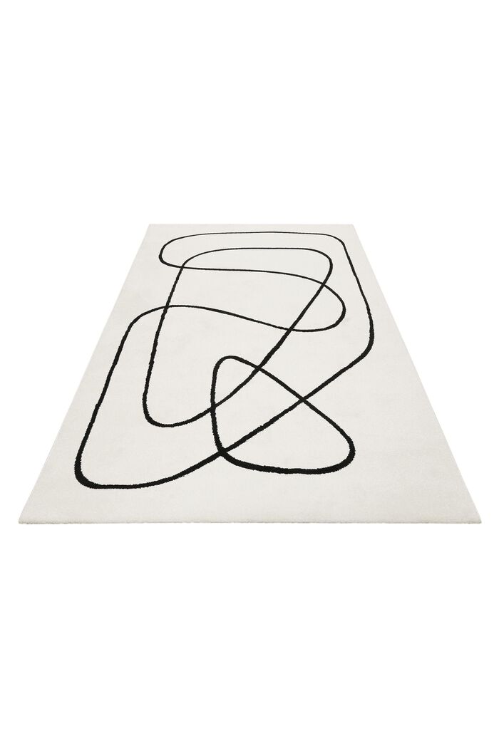 Kurzflor-Teppich mit Art-Dessin, WHITE, detail image number 4