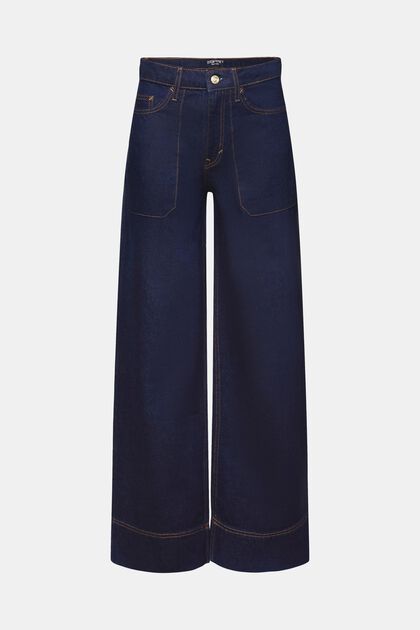 Retro-Jeans mit weitem Bein, 100 % Baumwolle