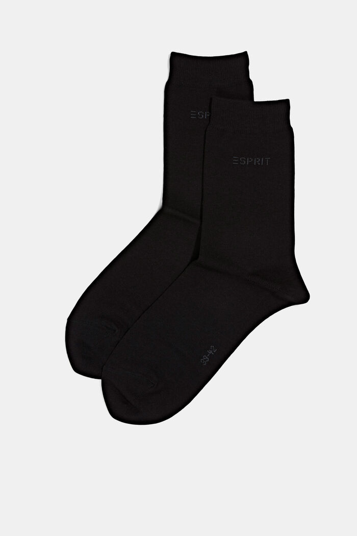 2er-Pack Socken in Melange-Optik, BLACK, detail image number 2