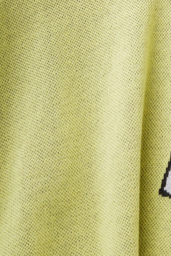 Logo-Poloshirt aus Jacquard, PASTEL YELLOW, detail image number 5