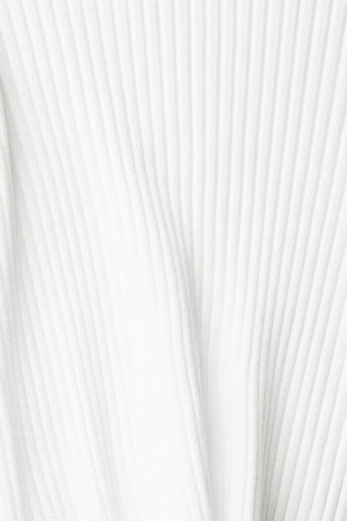 Rollkragenpullover aus Rippstrick, OFF WHITE, detail image number 4