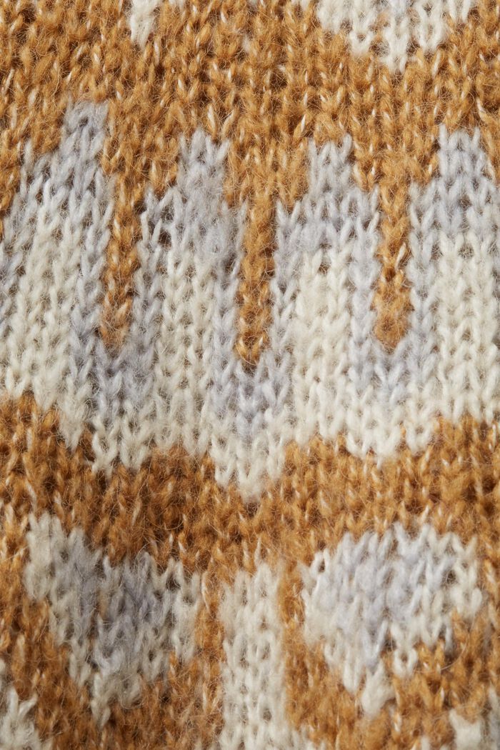 Jacquard-Pulloverkleid aus Zopfstrick, LIGHT GREY, detail image number 5