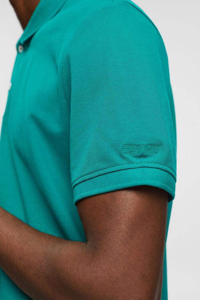 Slim Fit Poloshirt, EMERALD GREEN, detail image number 4