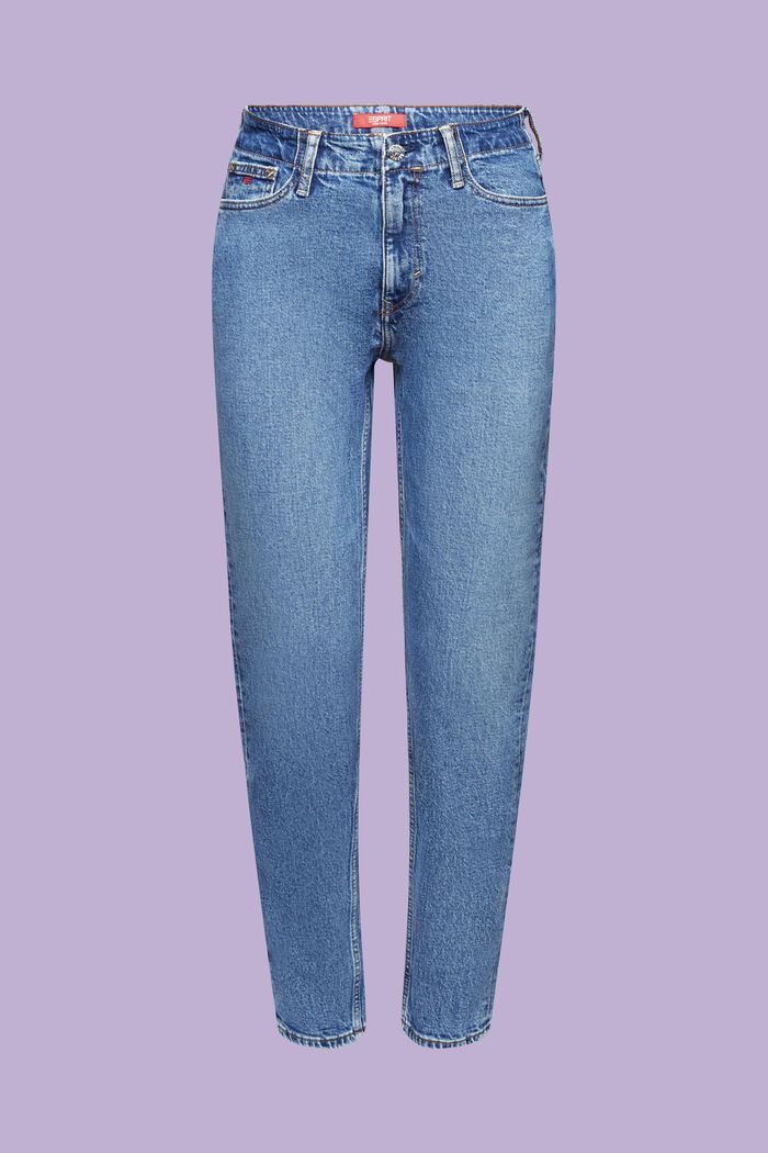 Retro-Classic-Jeans mit mittlerer Bundhöhe, BLUE LIGHT WASHED, detail image number 6