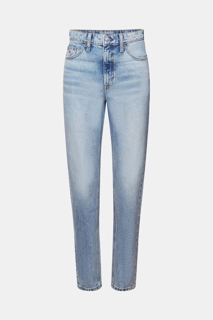 Klassische Retro-Jeans mit hohem Bund, BLUE BLEACHED, detail image number 7