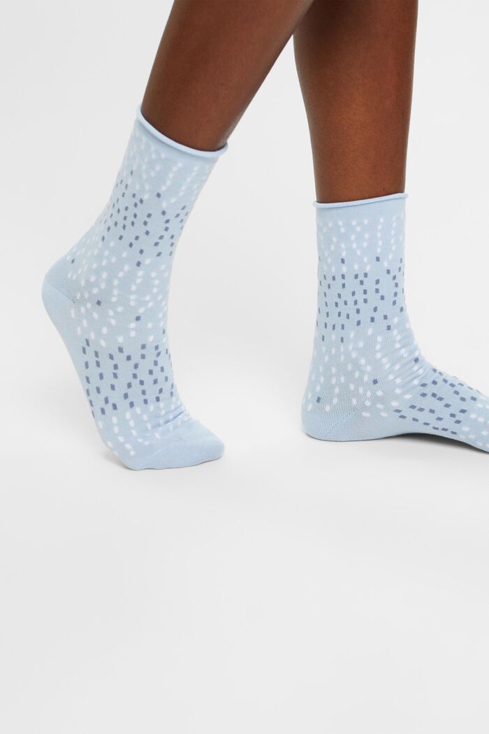 2er-Pack Socken mit Punktemuster, Bio-Baumwolle, LIGHT BLUE/NAVY, detail image number 1